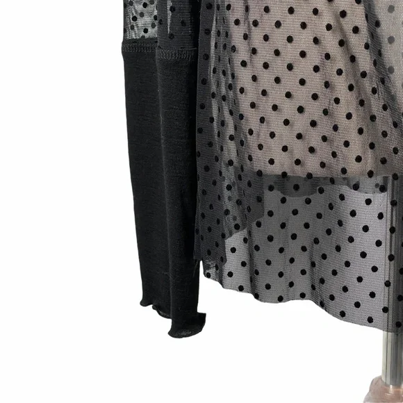 Sandra Soulos sheer black spot blouse. Size 12. - Picture 5 of 8